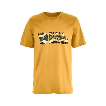 Pánské tričko Fjällräven Multicolor Logo T-Shirt Men Ochre žlutá M