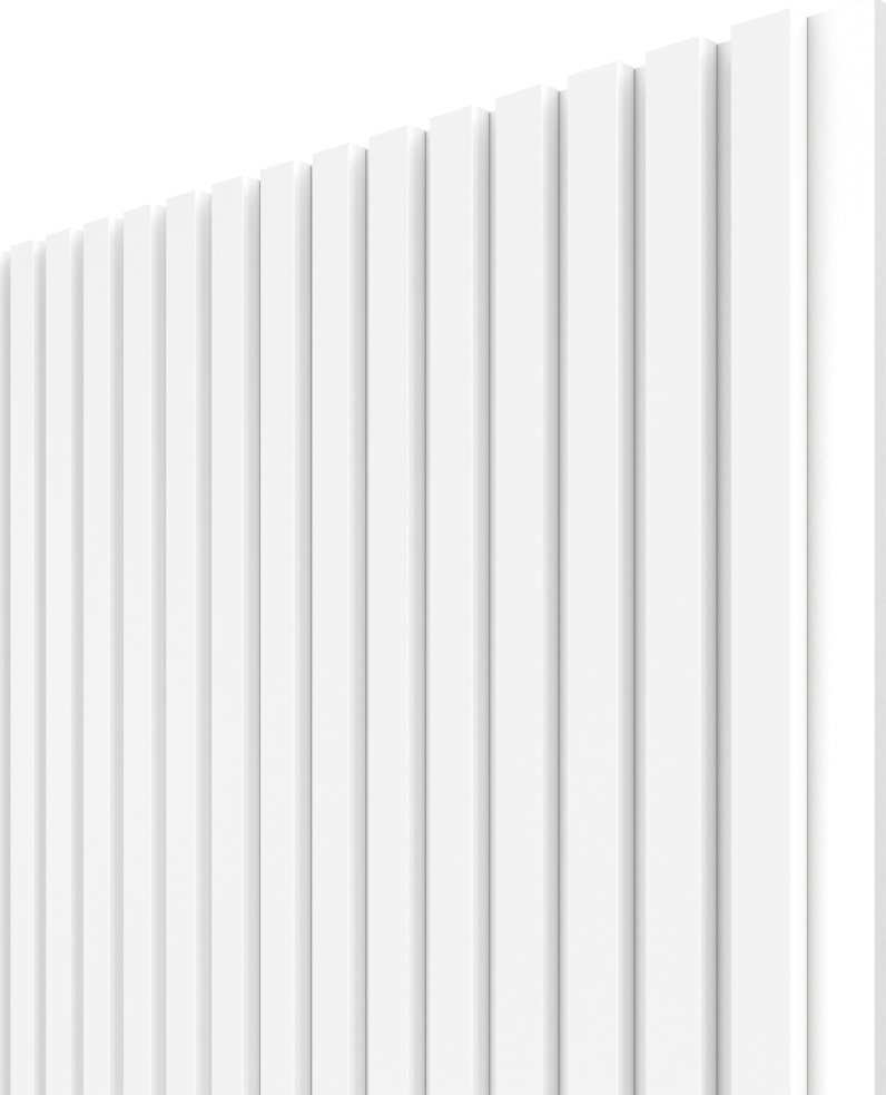 Akustický panel WALL CONCEPT bílá, bílý filc + MDF, 2750x604x21 mm, 1,66 m2