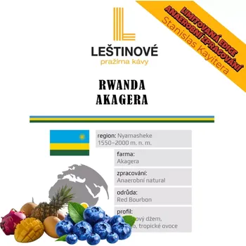 Káva Rwanda Akagera 200g (Zrnková káva 100% arabika)