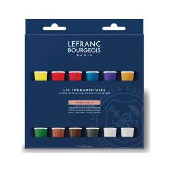 Vodová barva Sada akrylových barev Lefranc 12x20ml