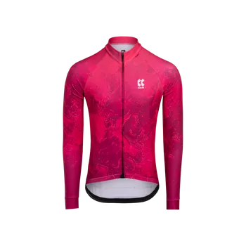cyklistický dres KALAS MOTION Z6 | Cyklistický dres dlouhý rukáv | Berry Red | Velikost: 4/L