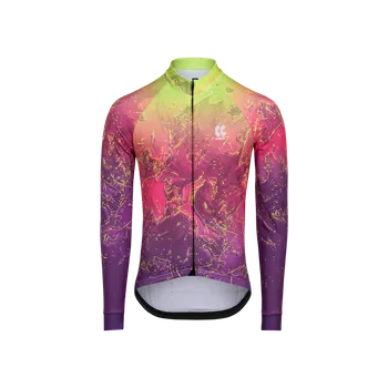 cyklistický dres KALAS MOTION Z6 | Cyklistický dres dlouhý rukáv | Neon Lava Blend | Velikost: 8/4XL