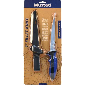 Pracovní nůž MUSTAD LEŠTĚNÝ FILETOVACÍ NŮŽ - 7" 18CM - MUSTAD 7inch 4116 STAINLESS STEEL FILLET KNIFE - POLISHED BLADE FINISH BLUE