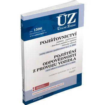 ÚZ č. 1596 - Pojišťovnictví, pojištění odpovědnosti z provozu vozidla