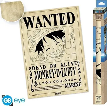 Plakát One Piece Plakát - Wanted Luffy 66 x 46 cm