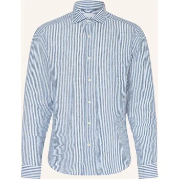 Pánská košile Eton Pánská Lněná Košile Regular Fit, tmavě modrá / bílá, 44