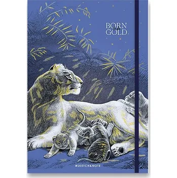 Výtvarný papír Náčrtník Shkolyaryk Muse Sketch & Note Born Gold - A5, tečkovaný, 80 listů