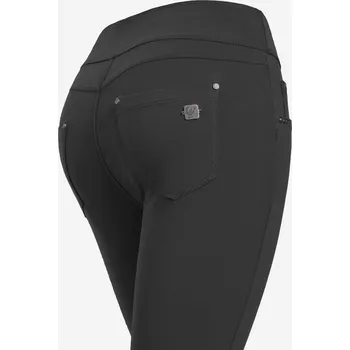 Dámské kalhoty Freddy kalhoty N.O.W.® YOGA v černé barvě, superskinny střih, střední pas, 7/8 délka nohavic v organické bavlně Vybraná velikost: L