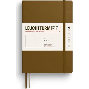 Blok Leuchtturm1917 Zápisník Spice Brown Softcover A5 čistý