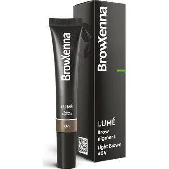 Barva na řasy a obočí Brow Xenna Lumé Brow Pigment hybridní gelová barva na obočí (přímý pigment) 15 ml Barva: Light Brown