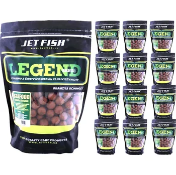 JET FISH Boilie Legend Range Boilie Seafood Švestka Česnek 24mm 12kg - 24 mm + doprava zdarma