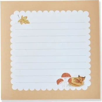 Blok Čtvercový bloček Podzim s liškou