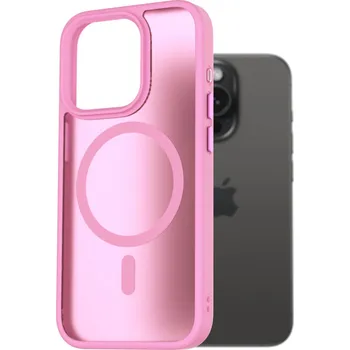 Pouzdro na mobilní telefon AlzaGuard Matte Case Compatible with Magsafe pro iPhone 15 Pro levandulově růžový