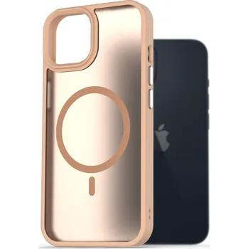 Pouzdro na mobilní telefon AlzaGuard Matte Case Compatible with Magsafe pro iPhone 13 pískově žlutý