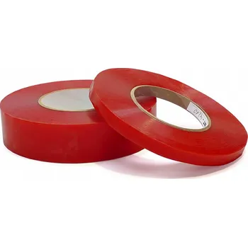 Informační tabulka Oboustranná netkaná lepicí páska, 12 mm x 50 m x 0,2 mm, průsvitná