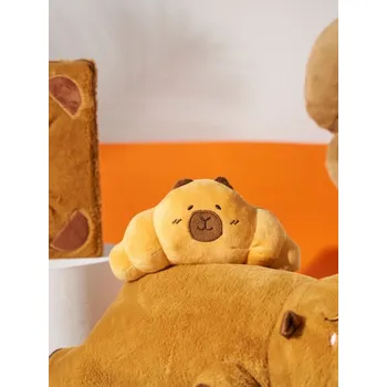 Hračka pro psa Sinsay - Plyšová hračka pro psy s pískátkem ve tvaru rohlíku s motivem kapybary - hnědá - 858IA-84X - 858IA-84X-ONE