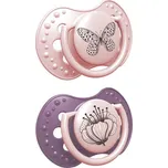 Lovi Dudlíky Lovi 3-6 m Botanic Girl - vínový, růžový