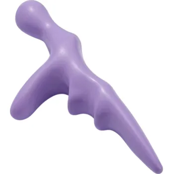Masážní nástroj pro uvolnění svalového napětí, ergonomický design, ABS plast, fialová barva, vhodný pro chodidla, ruce a tělo
