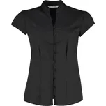 Kustom Kit Popelínová halenka s mao límcem KK 727 Velikost: S, Barva: černá