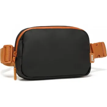 Ledvinka KONO stylová minimalistická vodeodolná ledvinka - černo hnědá EQ2345