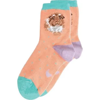 Dětské ponožky Wrendale Designs "Grinny Pig" - Morče, vel. 23–26