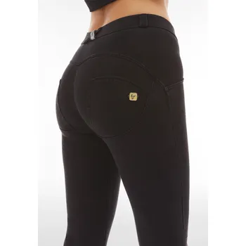 Dámské kalhoty Freddy kalhoty WR.UP džínové černé, černý šev, normální pas, skinny střih, denim žerzej Vybraná velikost: M