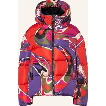 Pucci Dámská Péřová Bunda, červená / fialová / růžová, 38