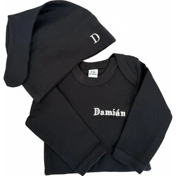 Kojenecký body Body + čepička s vyšitím Damián