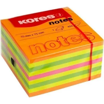 Dětské zboží Kores Neonové bločky CUBO Summer 75x75mm, mix barev