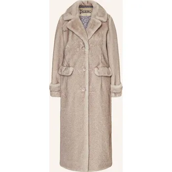 Dámský kabát Herno Dámský Kabát Z Umělé Kožešiny, šedá, 44