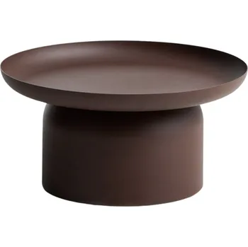 Zahradní stůl Kave Home Hnědý kovový zahradní stolek Arcola Ø 70 cm