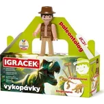 Igráček Paleontolog - figurka s vykopávkami dinosaurů Tyranosaura a Stegosaura