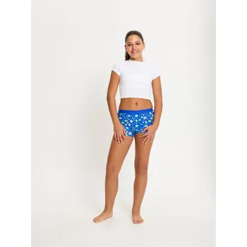 Dívčí menstruační kalhotky Modibodi Teen Hipster Boyshort Super Boho Botanical Blue (DMKMTHBSBBB) 10-12 let