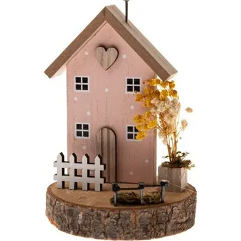 Party dekorace Dřevěná dekorace - domek 13cm