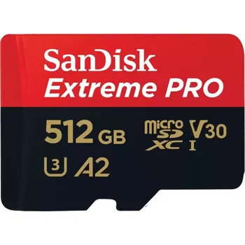Paměťová karta SanDisk Extreme PRO/micro SDXC/512GB/UHS-I U3 / Class 10/+ Adaptér
