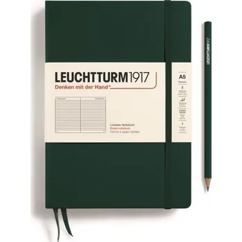 Blok Leuchtturm1917 Zápisník Forest Green Medium A5 linkovaný