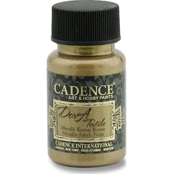 Metalická barva na textil Cadence Dora Textile - antická zlatá / 50 ml