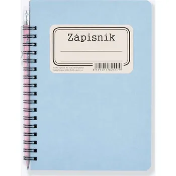 Blok Kroužkový zápisník s tužkou Retro, B6, čistý, 70 listů