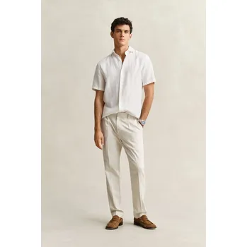 Pánské kalhoty KALHOTY GANT SLIM SMART COT/LYOCELL PANTS SAND