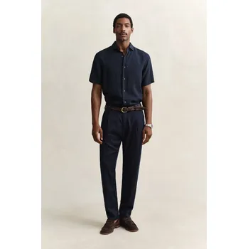 Pánské kalhoty KALHOTY GANT REG LYOCELL PANTS EVENING BLUE