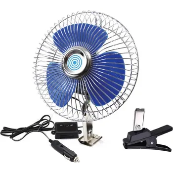 Domácí ventilátor AMIO Ventilátor do auta kovový 12V 20 cm