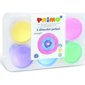 Výtvarná barva PRIMO Prstové barvy perleťové 6 x 100 m