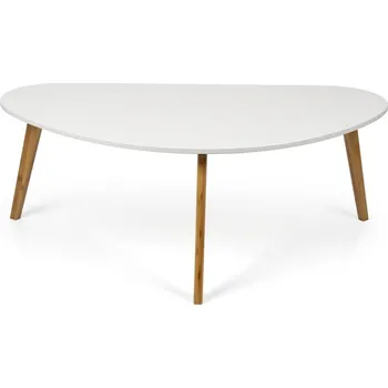 Konferenční stolek Konferenční stolek TERELXER 120, bílá/bambus + vyzvednutí ZDARMA