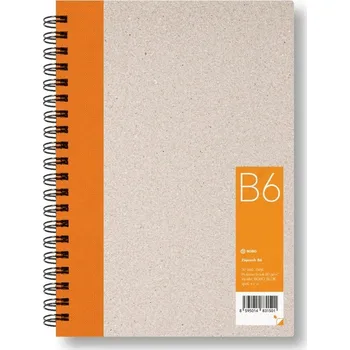 Blok Zápisník B6 čistý, oranžový, 50 listů