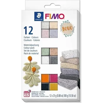 Modelovací hmota FIMO sada 12 barev x 25 g - Boho