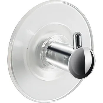 Držák na ručník SPIRELLA Spirella háček s přísavkou MOLLY, průhledný, PVC, nerez ocel, 60 mm, 10.13745