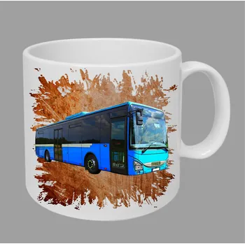Moon River Iveco Crossway LE Blue hrnek s autobusem oranžový obsah 330 ml (hrneček autobus)