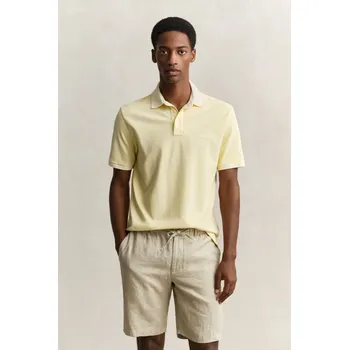 Pánské oblečení POLOKOŠILE GANT SUNFADED SS POLO VANILLA YELLOW
