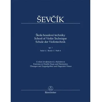Škola houslové techniky op. 1, sešit 4, Cvičení dvojhmatová a flažoletová