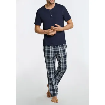 Pánské pyžamo Schiesser Dunkelblau 7659131 48